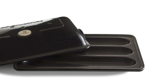 Emile Henry Baguettesvorm 39x24 cm | Zwart Fusain, HR® Keramiek