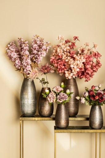 Semin Copper Alu Round Rustic Pot S | Wavy Edge | Eivormige Vaas | Decoratief