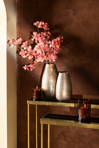 Semin Copper Alu Round Rustic Pot S | Wavy Edge | Eivormige Vaas | Decoratief