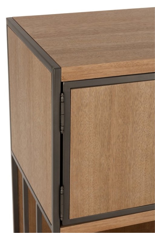 J-Line Compartments cupboard - wood/metal - natural