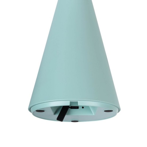 Solar battery table lamp "Palu" for outside and inside, made of plastic in green, 20 cm high