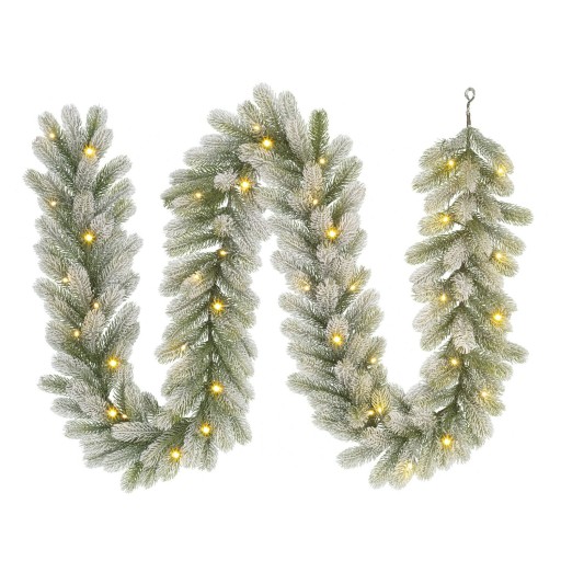 Nagoya Guirlande 270 cm met LED & Timer | Groen Kerstslinger | Black Box Trees - Product afbeelding