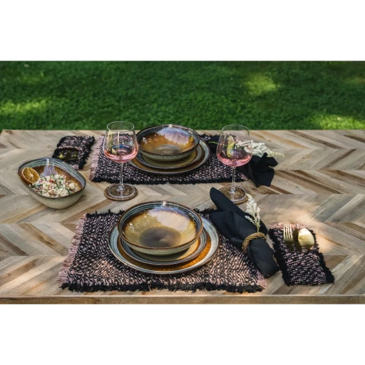 The Oh My Gee Bestekhouder - Zwart Koper - Set van 4