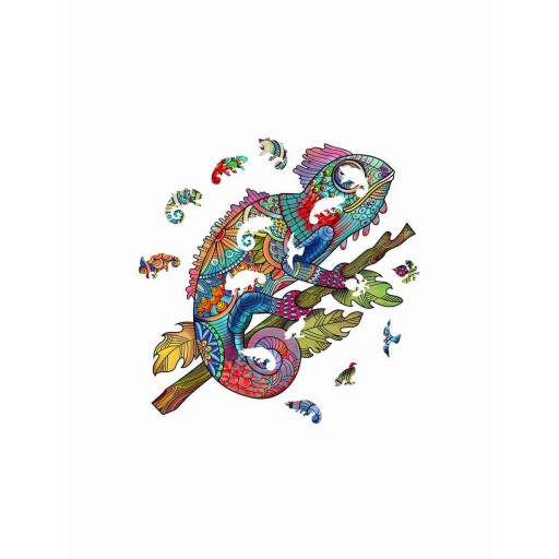 Logica Giochi Mandala Houten Legpuzzel Kameleon/Chameleon, LG2815, 27,6x28,5cm