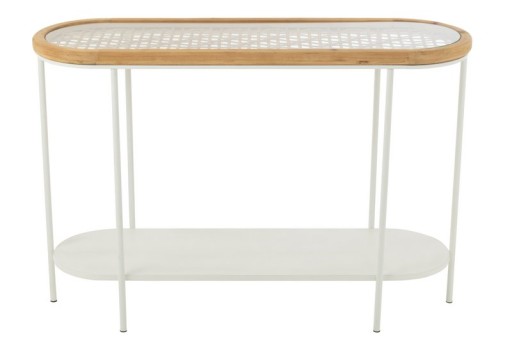 J-Line Console Mati Spruce/Metal Natural/White