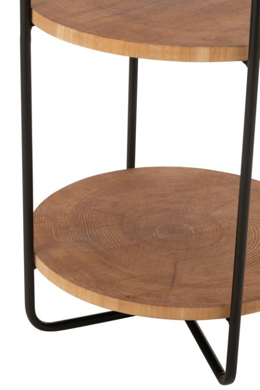 J-Line Rack Mia MDF/Iron Natural Black