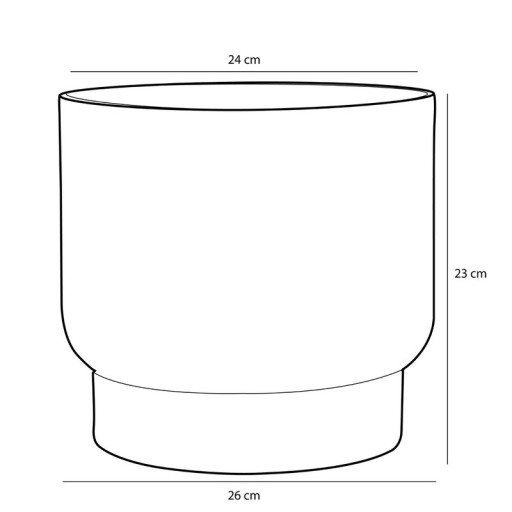 Thiago Flowerpot - H23 x Ø26 cm - Terracotta - Ocher