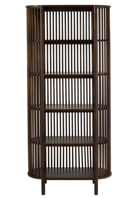 J-Line Rack Conie 5 Shelves Mango Wood Dark Brown