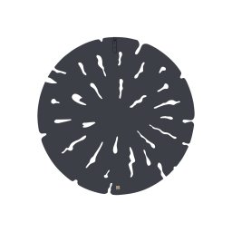 Bonte Brown MDF Wall Panel Wavy Carved Round S