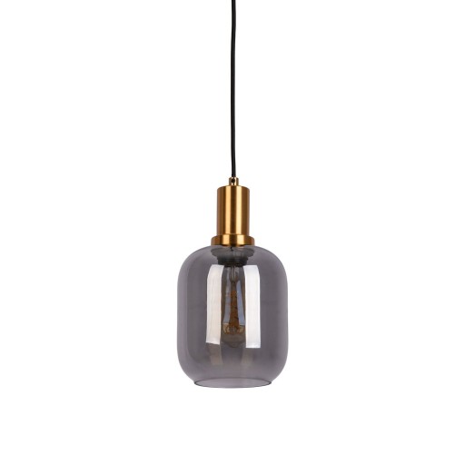 1-pendelende lamp "fumo", hanglamp gemaakt van metaal en glas in zwart, met E14-aansluiting, voor eetkamer, woonkamer, gang of kantoor, hangende lamp 150 x 20 cm
