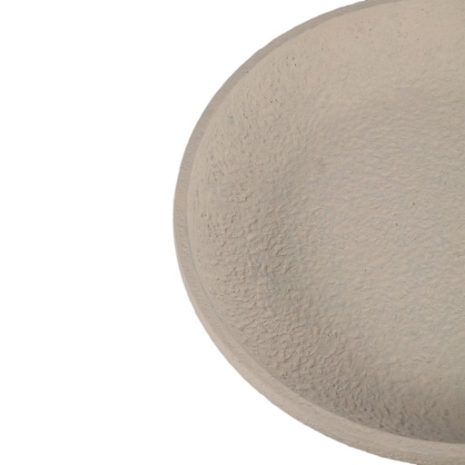 Hillie Cream Round Cement Bowl Rough Finish L