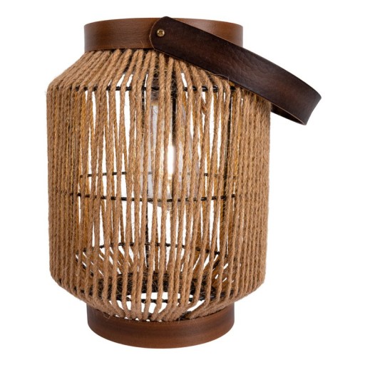 LED solar light "Korbinian" decoration for the outdoor area made of metal, plastic and cord in nature, with firmly built -in LEDs.