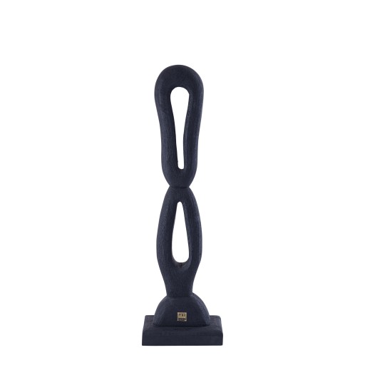 Rhyce Black Mango Wood Statue Open Figure S