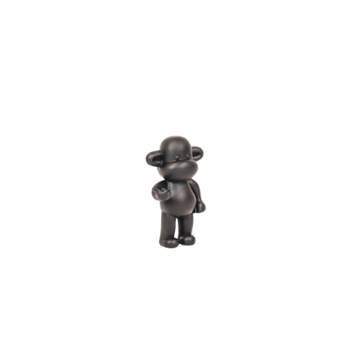Ornament - Hang Loose Monkey Figurine 'The Legend' - Polyresin - Black - 33x21x50cm