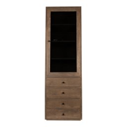 Oak Cabinet Armarium 1 Door 4 Drawers Glay