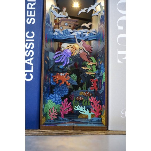 Tonecheer, DIY Book Nook, The Little Mermaid Bookend, TQ112, 18,2x8x24,5cm
