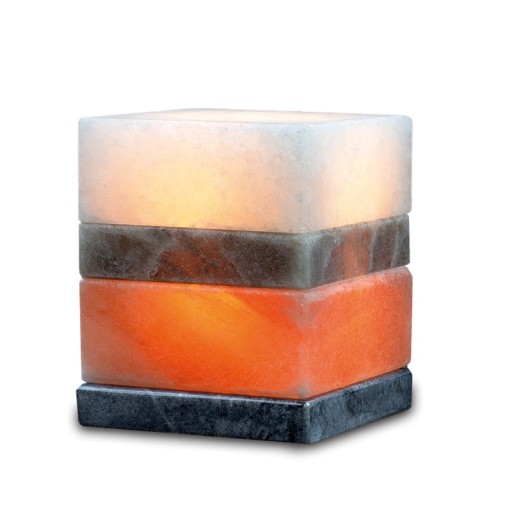 Himalaya Salt Dreams Salt Lamp Cube Multi-colored with Marble Base, 44131, 5 to 6 kg