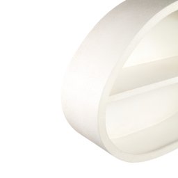 Emmelie White MDF Rough Oval Wall Rack Low