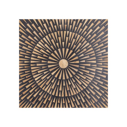 Jordie Brown Wooden Rect Wall Panel Round Pattern | Rechthoekig Houten Wandpaneel 60x60 cm - Product afbeelding
