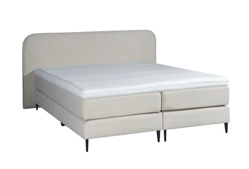 Mörgenn Bouclé Boxspring Beige 140x210