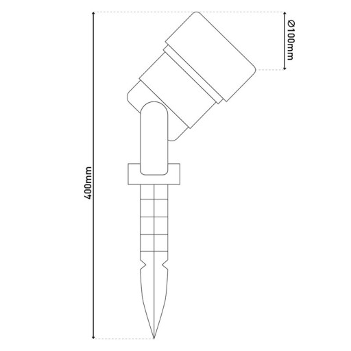 Laser outside spy with projector, skewer made of plastic, colorful, with integrated LED, spotlight for outside
