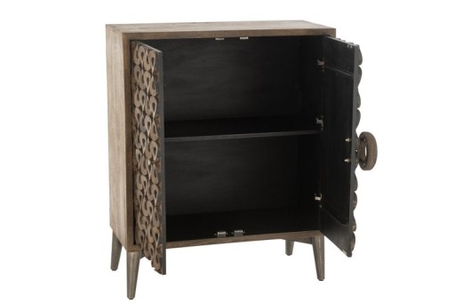 J-Line Cabinet 2 Doors Mango Wood/MDF Brown