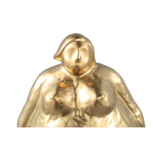 Oday Gold Ceramic Women Statue Standing B