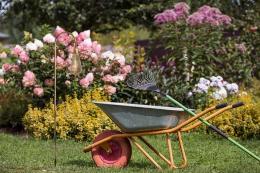 2 Set LED decorative-solar earth spit "Gitti" H: 76.5 cm, for outside, ground skewers made of metal and plastic, in old meal, with integrated LED