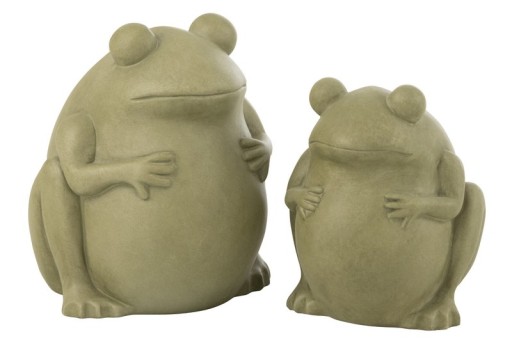 J-Line Vase Frog Clay Green Large