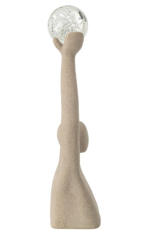 J-Line Bust Ball Head Resin/Crystal Beige