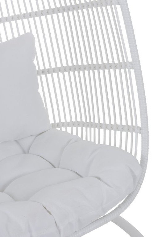 J-Line Hammock Chair Oval Steel White