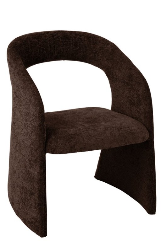 J-Line Anise Chair Textile Dark Brown