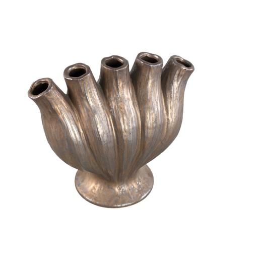 Gylian Bronze Tubes Shaped Ceramic Vase L