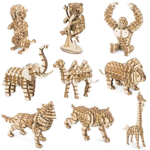 Robotime, 3D Houten Puzzel Gorilla, TG201, 11x5x12cm