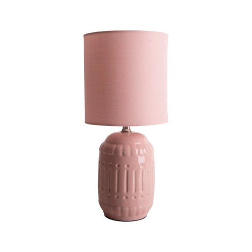 Ceramic table lamp "Erida", table lamp made of ceramic, rosé/salmon, with E14 version, for dining room, living room, hallway or office, table lights inside