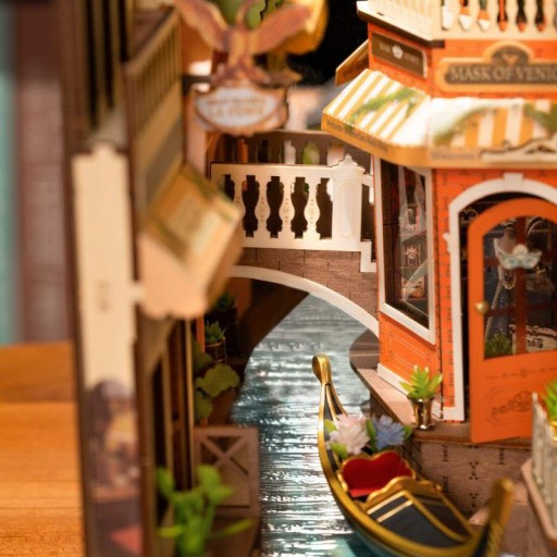 DIY Book Nook & Wonderland Boekensteun Romantic Venice, Robotime, TGB08, 17,8x10,8x24,4cm