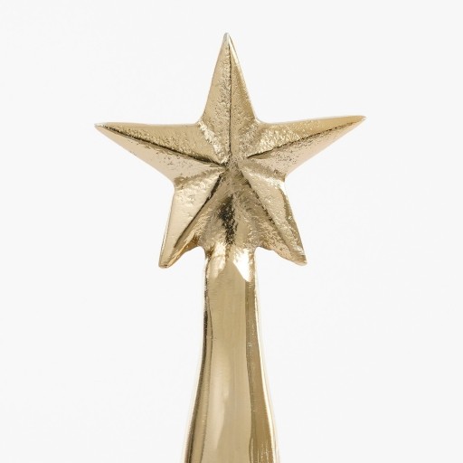 Decoratie Kerstboom - H43 x Ø13 cm - Aluminium - Goud