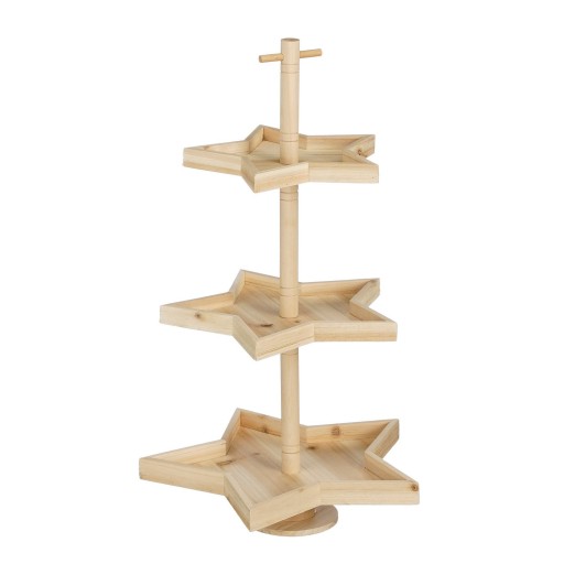 Etagère - L30 x B29 x H52 cm - Dennenhout - FSC 100% - Bruin