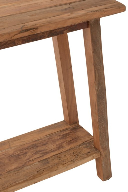 J-Line Console Square Recycled Wood Natural