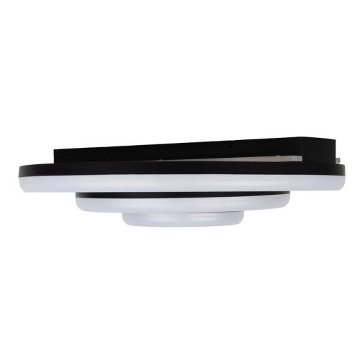 LED CCT ceiling light "Circulo" made of black metal and sand-colored plastic Ø 60 cm
