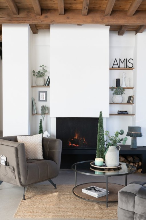 J-Line carpet Rectangle - jute - natural