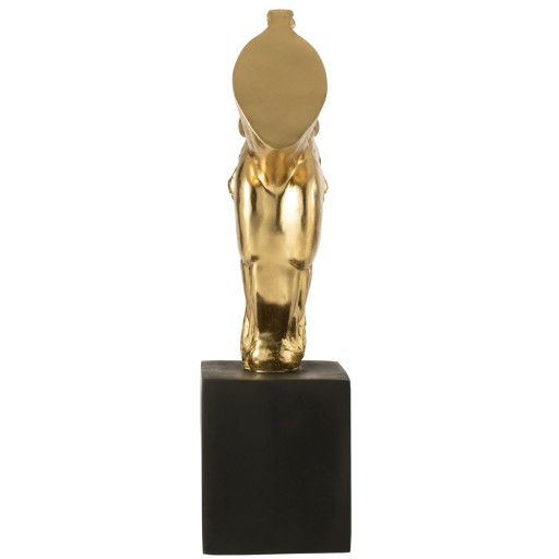 J-Line Paard Op Voet Magnesiumoxide Goudkleurig/Zwart Large