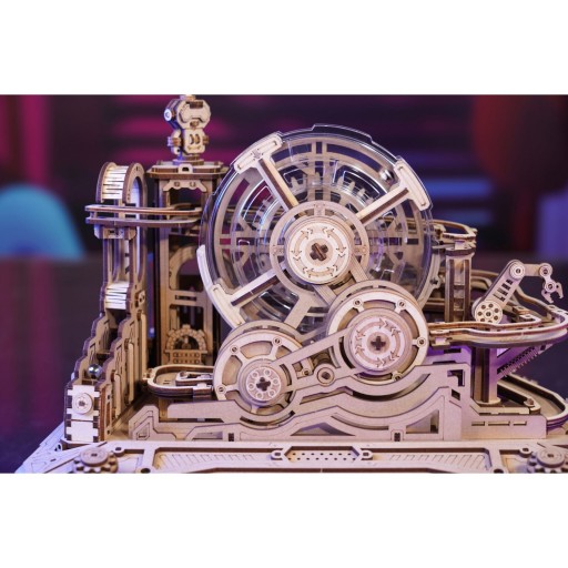 Robotime, 3D DIY Houten Modelbouwpakket Gearball Scramble, Marble Run, EGC01, 29,5x19,5x23,5cm