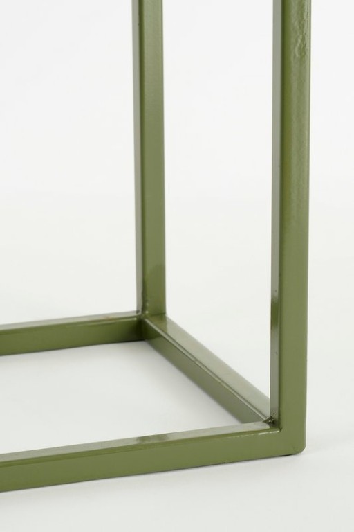 Bologna side table outside - Set of 2 - L78 x B24 x H68 cm - Metal - Green