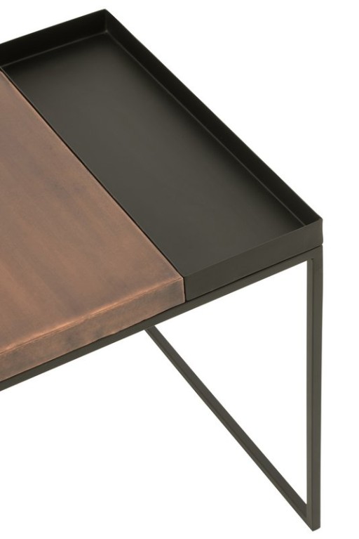 J-Line side table - metal - bronze/black