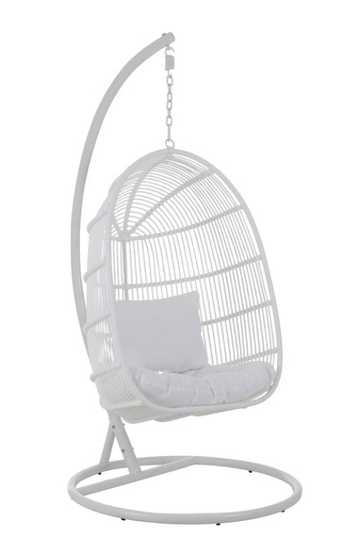 J-Line Hammock Chair Oval Steel White