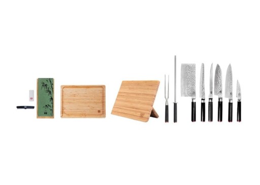 Knives and Kitchen Accessories Set - The Complete Set Deluxe Edition (C): 6 knives + 5 accessories