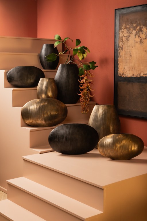 Jowad Antique Gold Alu Sheet Pot Rib High Oval S