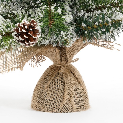 Kaprun Kunstkerstboom met LED Verlichting en Timerfunctie - H60 x Ø39 cm - Groen, Goud