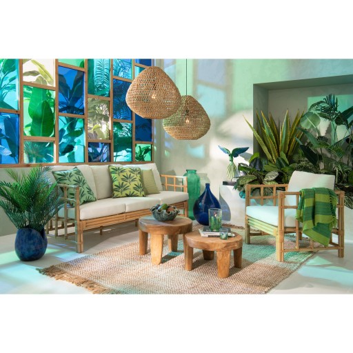 J-Line tafel Rond Teak - hout - naturel